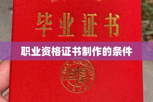 新平职业资格证书制作的条件